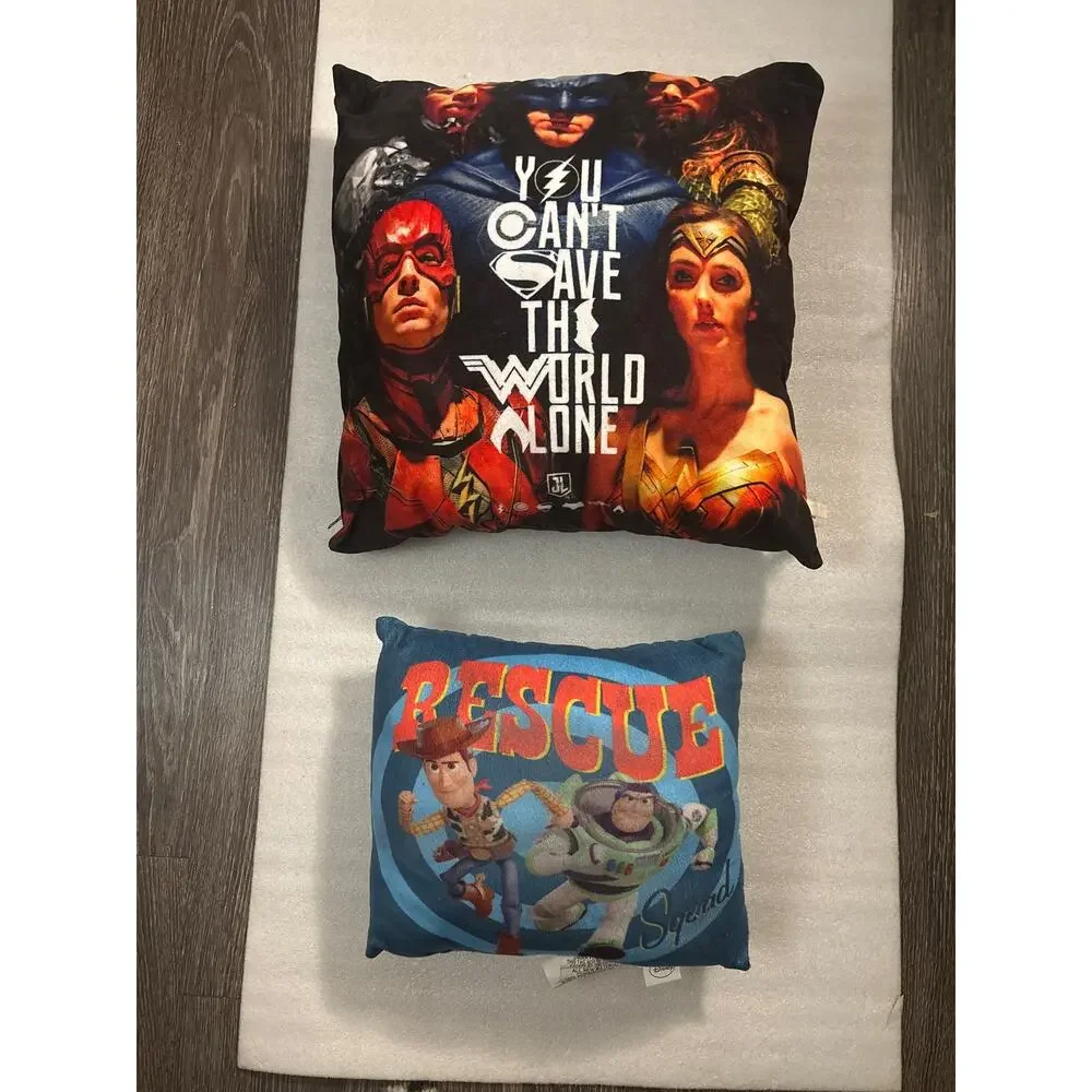 DC/Toy Story Character Bed Pillows Kidcore Home Decor Comics Action Figures Soft